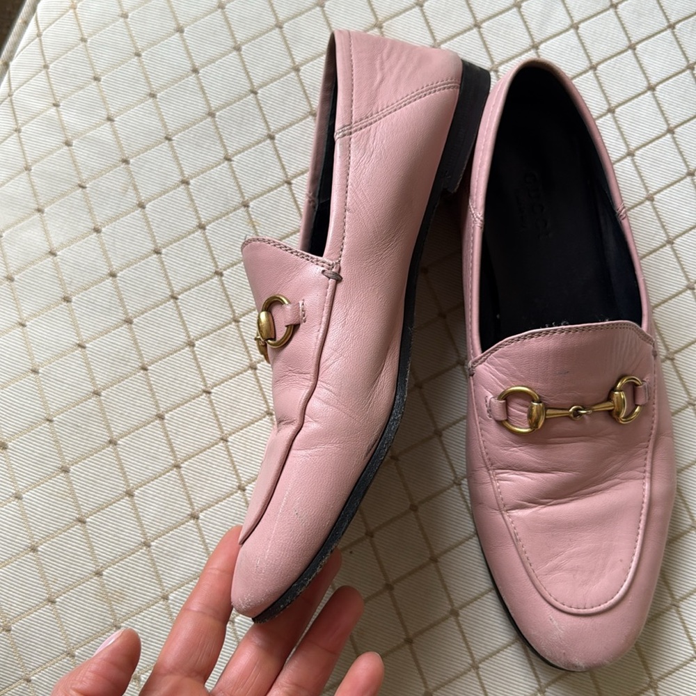 Pink Gucci Leather Loafers - Picture 5 of 6